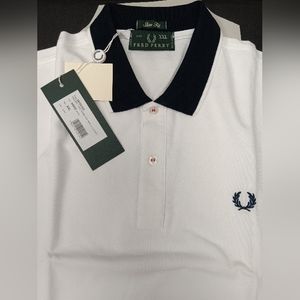 Fred Perry men's white slim fit polo shirt size xl